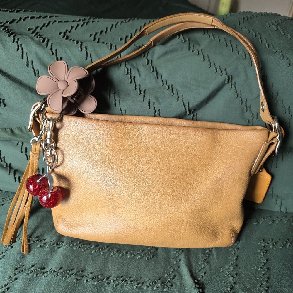 Coach Legacy East West Tan Leather Shoulder Bag